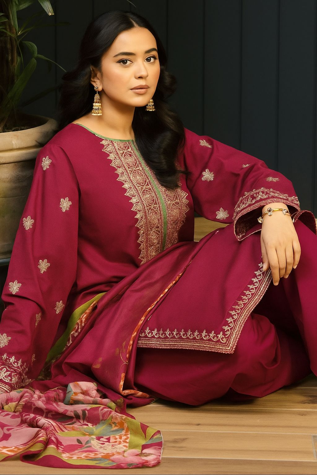 KOKUM 3pc Embroidered Lawn Suit