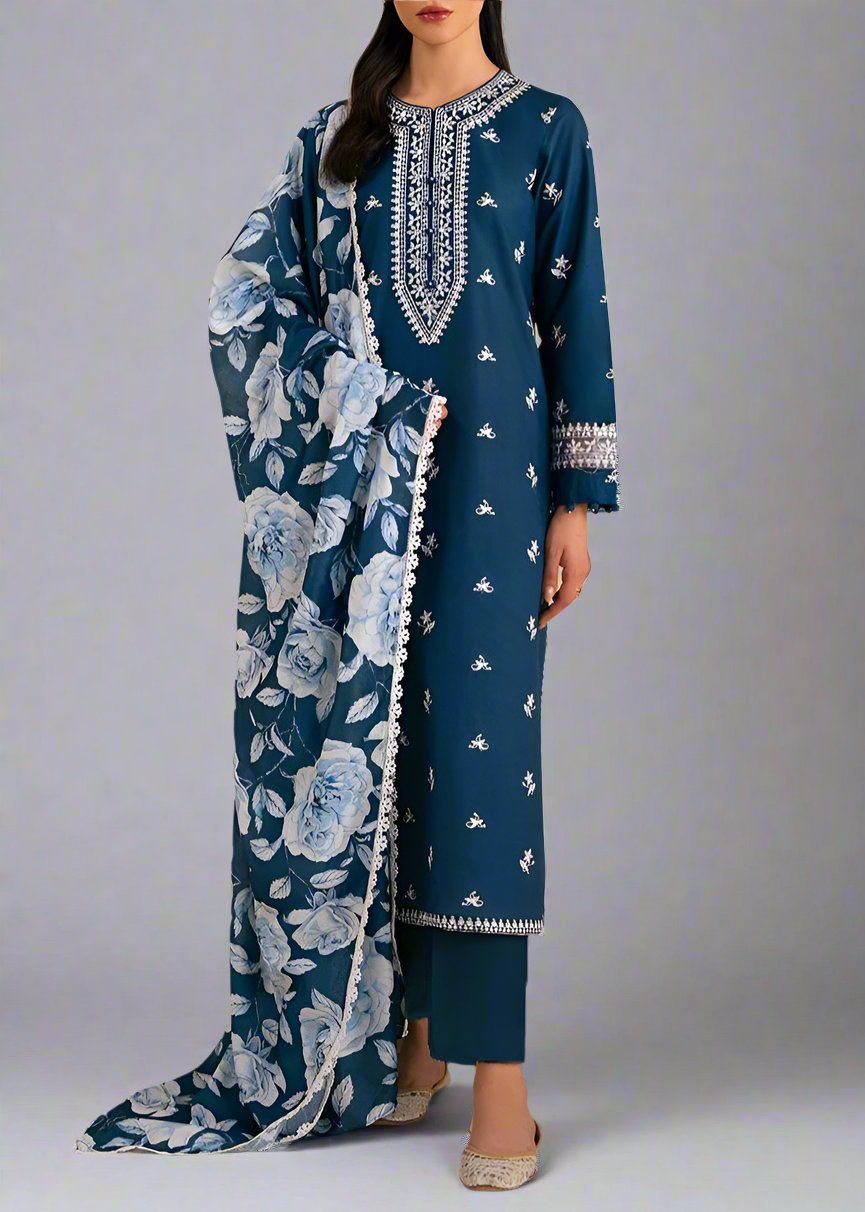CROSS STITCH 3pc Embroidered Lawn Suit