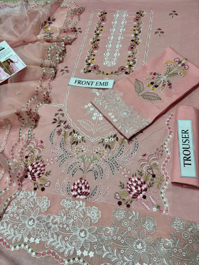 ANEELA'S 3pc Heavy Embroidered Lawn Suit