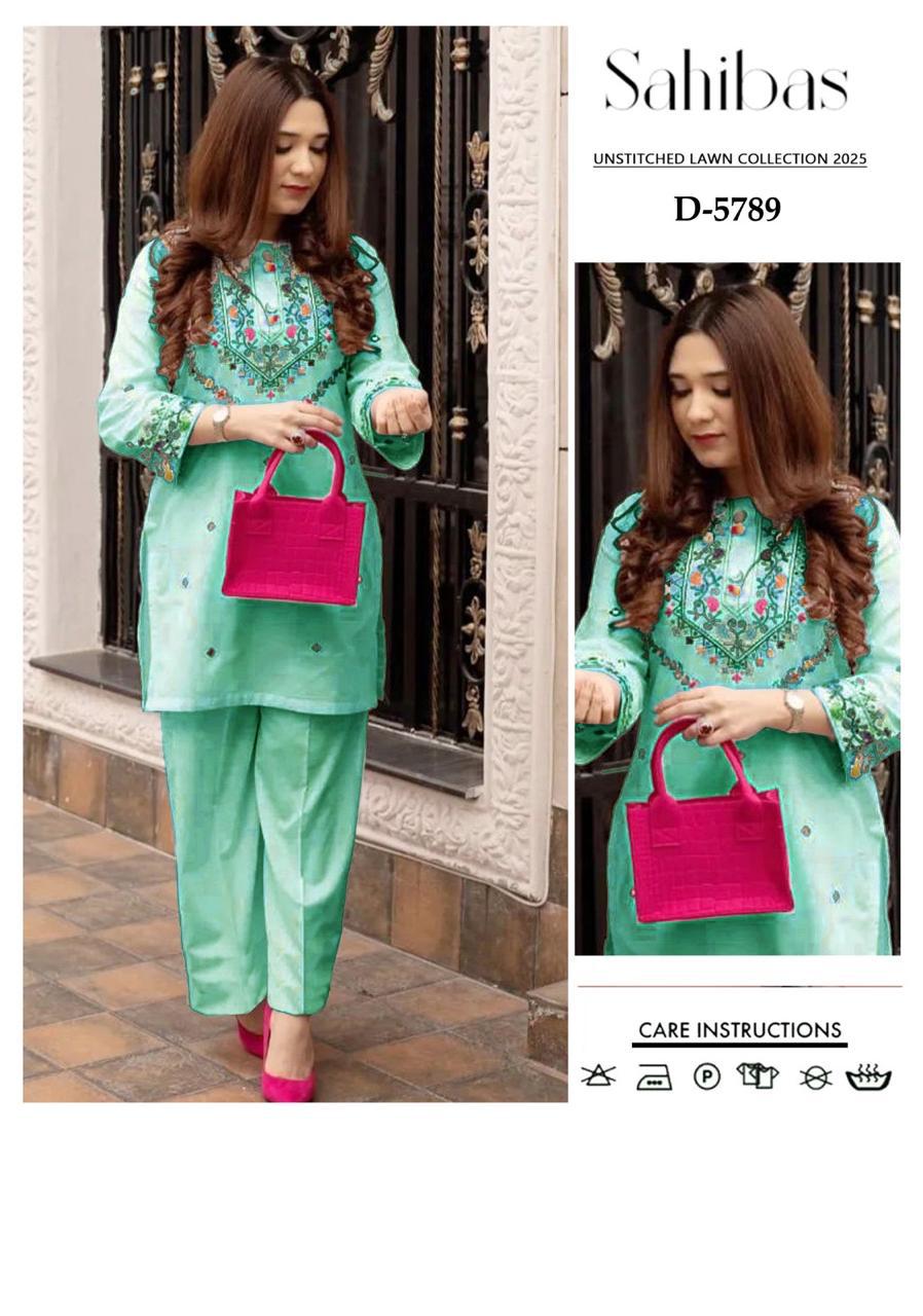 SAHIBAS 2pc Embroidered Lawn Suit