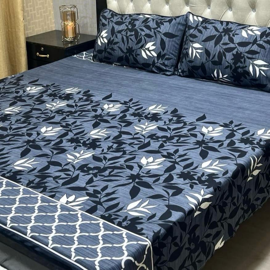 3D-Crystal Cotton 3 PCS Bedsheet