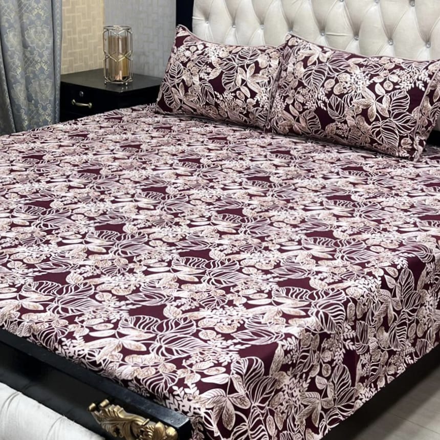 3D-Crystal Cotton 3 PCS Bedsheet