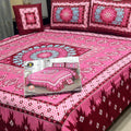 4Pcs Crystal Cotton King Size Bed Sheet Set-3D Printed