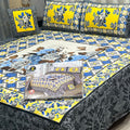 4Pcs Crystal Cotton King Size Bed Sheet Set-3D Printed