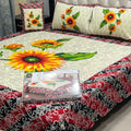 4Pcs Crystal Cotton King Size Bed Sheet Set-3D Printed