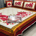 4Pcs Crystal Cotton King Size Bed Sheet Set-3D Printed
