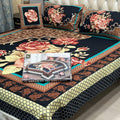 4Pcs Crystal Cotton King Size Bed Sheet Set-3D Printed