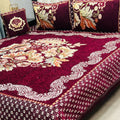 4Pc Velvet Jaquard Bedsheet King Size