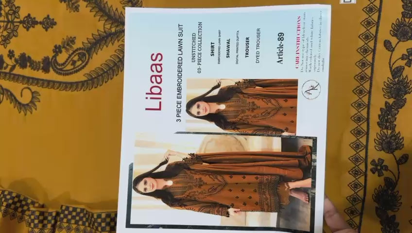 LIBAAS Lawn Embroidered 3 pcs