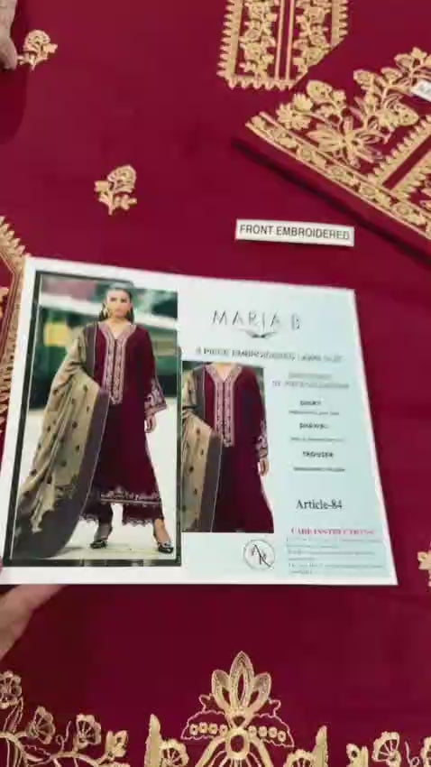 MARIA.B 3pc Embroidered Lawn Suit