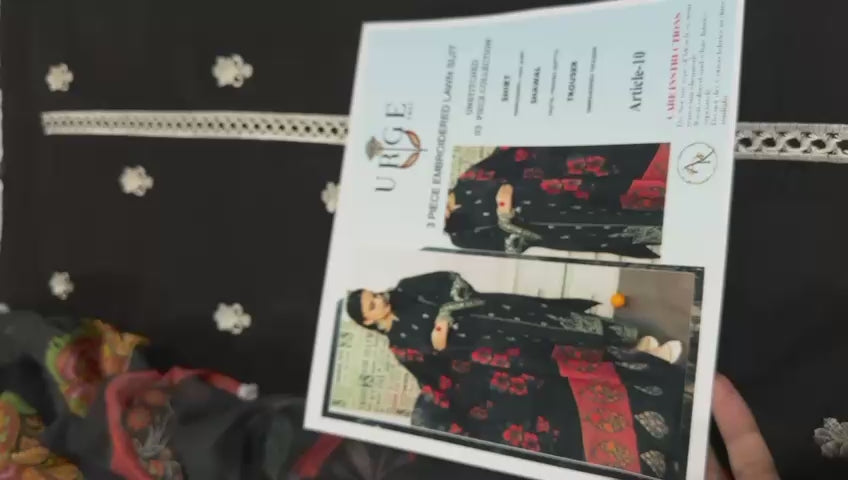 URGE 3pc Embroidered Lawn Suit