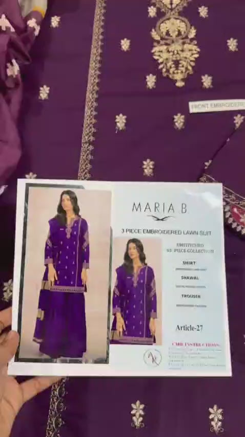 MARIA.B 3pc Lawn Embroidered Suit